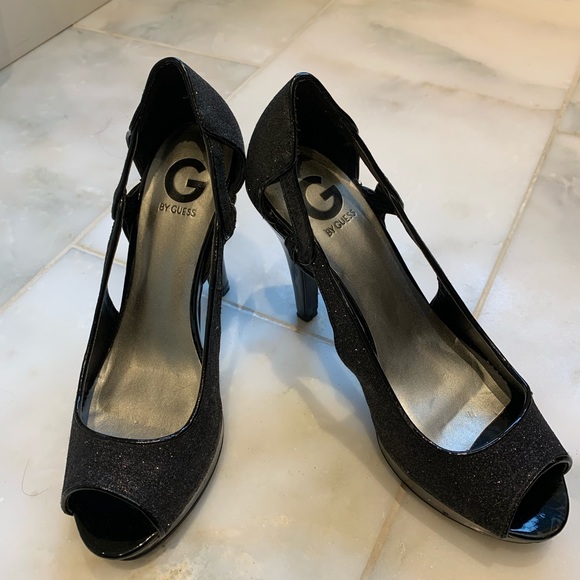 G by Guess Sparkly Black Platform Heel - Picture 1 of 5